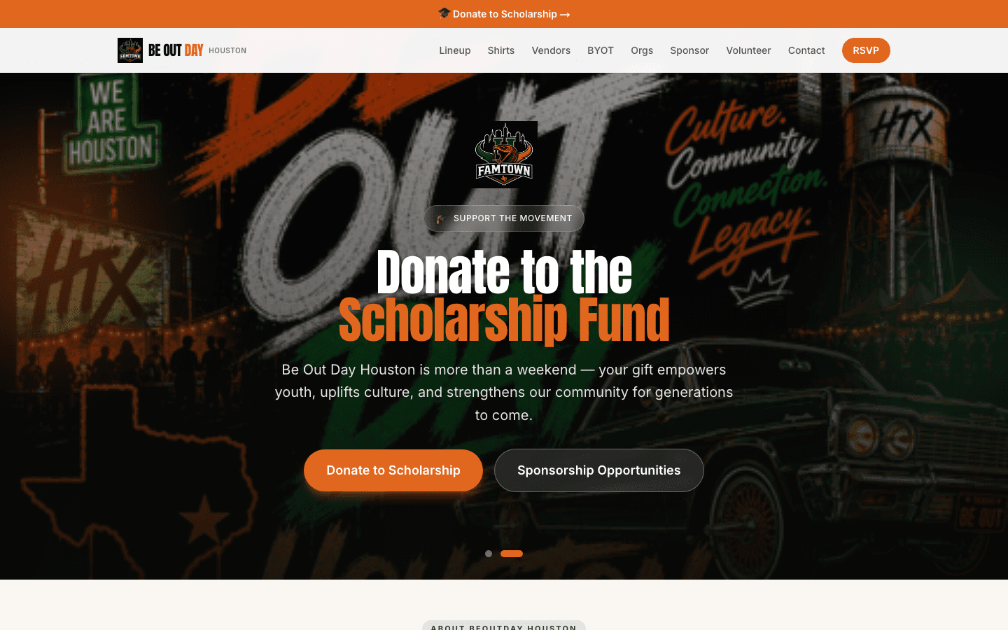 BeOutDay website built by KP4 Web Solutions